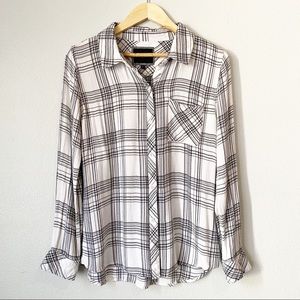 Rails Hunter black and white flannel